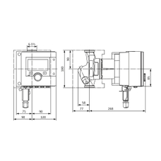 Oběhové mokroběžné čerpadlo Wilo Smart Stratos MAXO-Z 25/0, 5-12 PN16, G 6/4˝, 283W