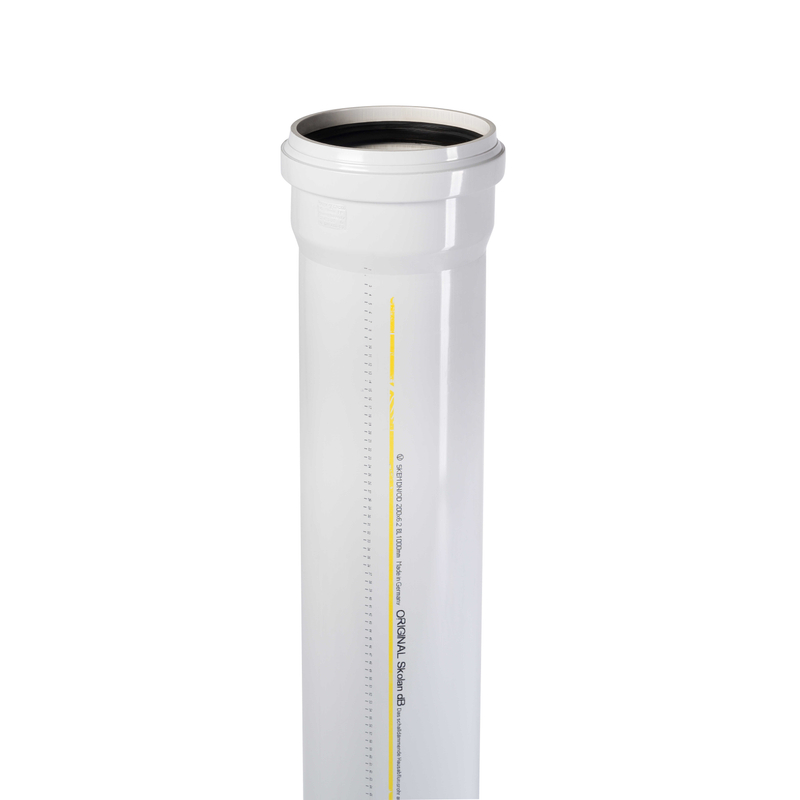 Trubka odpadní hrdlová odhlučněná Osma Skolan Safe SKEM DN 200 x 6,2 x 3000 mm, světle šedá