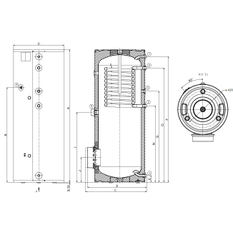 Ohřívač nepřímotopný Dražice OKF 200 NTR/S stacionární, vhodný k fotovoltaickému systému