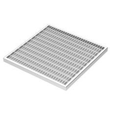 Pozinkovaná ocelová mříž 368x368x25mm, ke kontrolní a drenážní šachtě HL635N(.0) pro provozní střechy HL Hutterer & Lechner