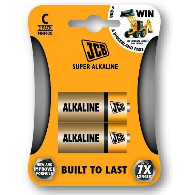 JCB SUPER alkalická baterie LR20, blistr 2 ks