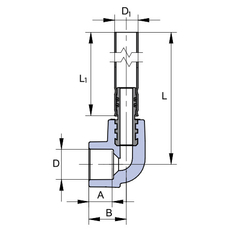 Koleno pro připojení k radiátoru Wavin Ekoplastik PPR d20/90° délka 720 mm