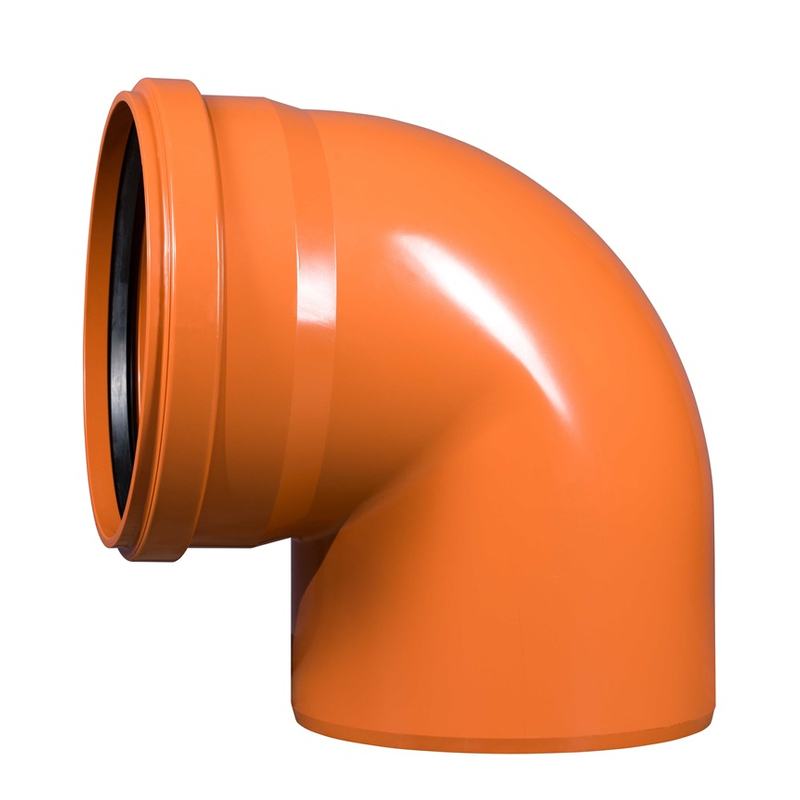 Koleno kanalizační Wavin PVC-U KGB 87°, DN 200, oranžová