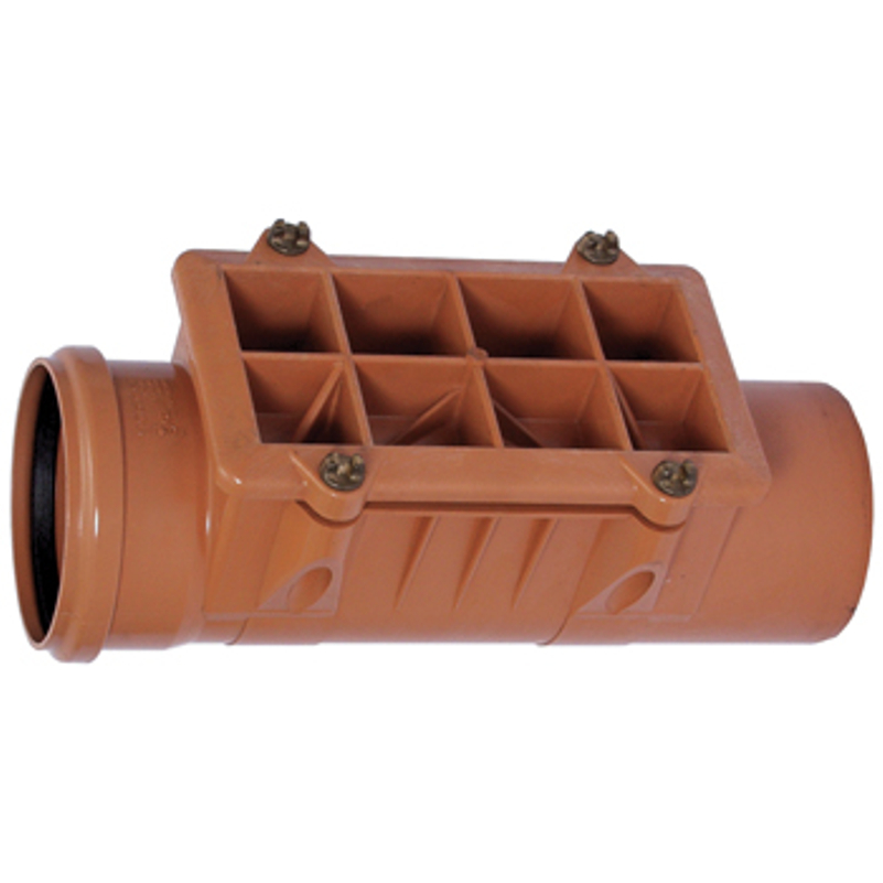 Kus čistící kanalizační Wavin PVC-U KGRE šroubový DN 125, oranžová