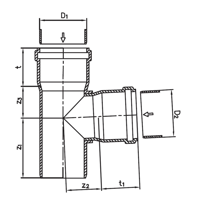 Odbočka kanalizační Wavin PVC-U KGEA 87°, DN 400 x 110, oranžová