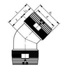 Elektrokoleno 45° Wavin PE100 SDR11, d 200