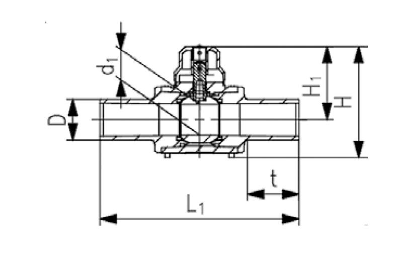 Kohout kulový Wavin PE100 SDR11, d 63 , DN 50