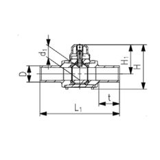 Kohout kulový Wavin PE100 SDR11, d 63 , DN 50