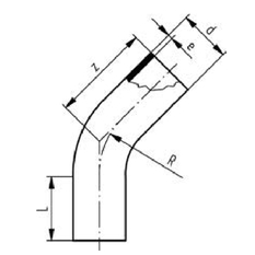 Elektrooblouk 60° Wavin PE100, svařování na tupo, SDR17, d 125