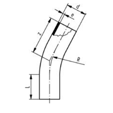 Elektrooblouk 11° Wavin PE100, svařování na tupo, SDR11, d 280