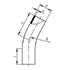Elektrooblouk 22° Wavin PE100, svařování na tupo, SDR11, d 315