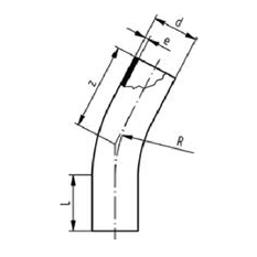 Elektrooblouk 11° Wavin PE100, svařování na tupo, SDR11, d 32