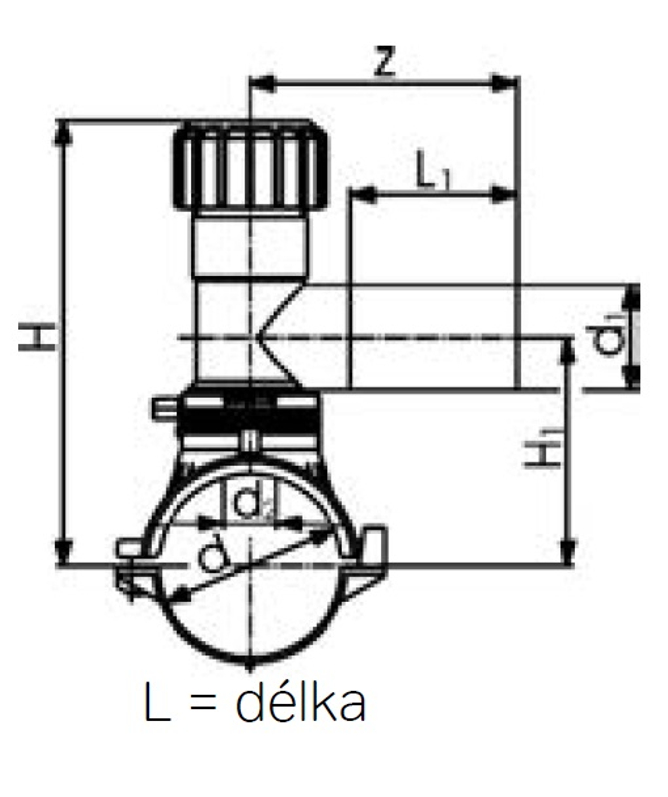 Elektro T-kus navrtávací s 360° odbočkou Wavin PE100 SDR11, d 180 x 63