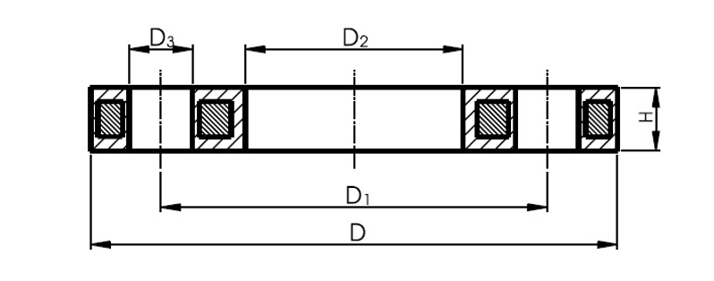Příruba PP/ocel Wavin PE100, svařování na tupo, PN 16, d 50, DN 40
