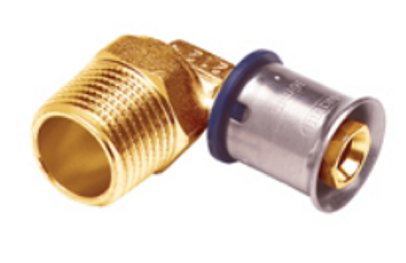 Koleno lisovací Wavin M-press M1 mosaz d63 x 2˝ vnější