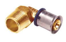 Koleno lisovací Wavin M-press M1 mosaz d63 x 2˝ vnější