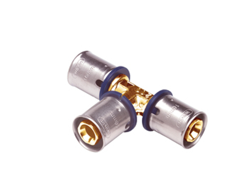 T-kus lisovací Wavin M-press M1 mosaz d75