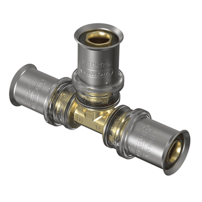 T-kus lisovací Wavin M-press M5 mosaz d40