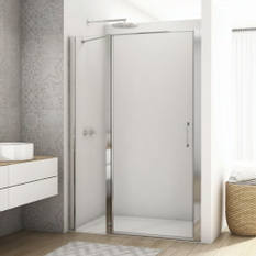 Jednokřídlé dveře Ronal Divera s pevnou stěnou v rovině 1500 x 2000 mm, aluchrom/sklo čiré