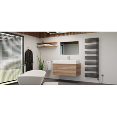 Těleso koupelnové trubkové Isan Falco 1290 x 600 mm, 795 W, elektrické pro systém Nexus, sněhově bílá RAL 9016