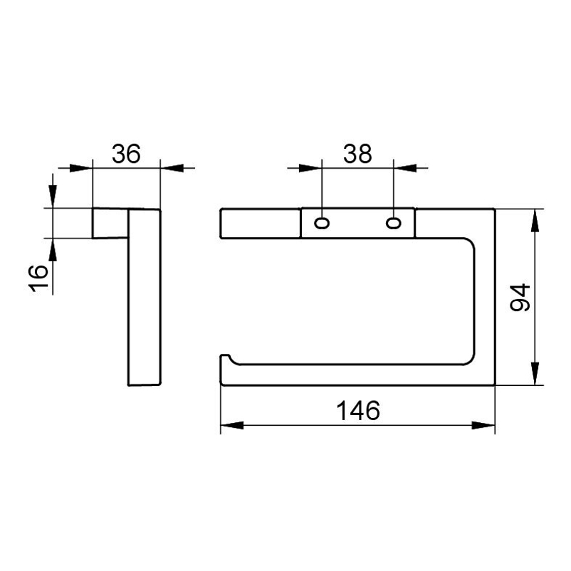 Držák na toaletní papír Keuco Edition 11, černá matná