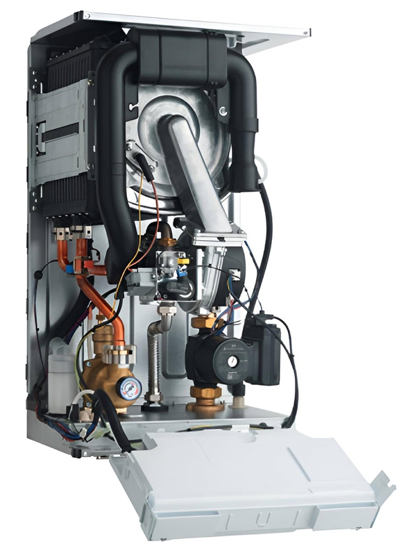 Sestava 2 závěsný systémových kondenzačních kotlů Protherm Panther Condens 48 KKO se systémovou regulací MiPro Sense a eBus kaskádovým modulem