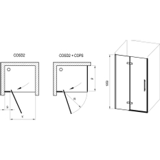 Sprchové dveře Ravak COSD2 110, chrom+transparent