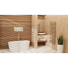 Těleso koupelnové trubkové Isan Miro 1500 x 600 mm, 680 W, levé, elektrické s regulátorem Mini PW, sněhově bílá RAL 9016