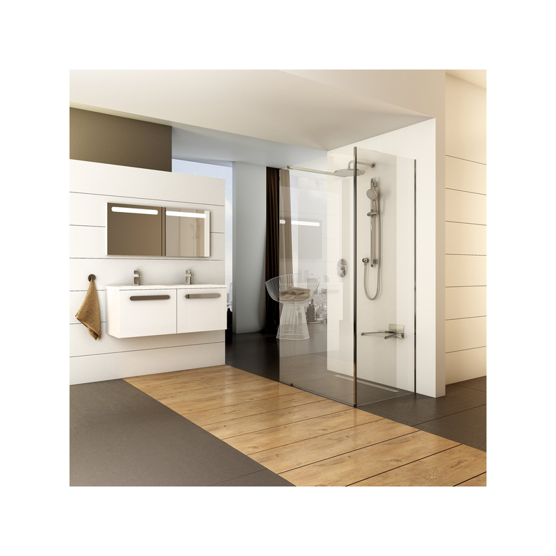 Sprchový kout Ravak Walk-In Corner 110x80, černá+transparent