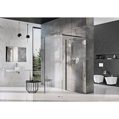 Sprchový kout Ravak Walk-In Corner 110x80, černá+transparent