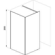 Sprchový kout Ravak Walk-In Corner 110x80, černá+transparent