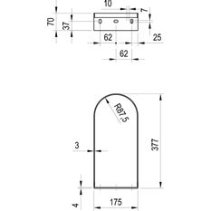 Konzole Ravak Yard 40, nerez