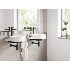 Umyvadlová stojánková baterie Ravak Puri PU 015.20BL 322 mm bez výpusti, černá