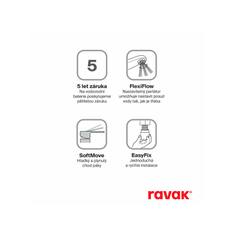 Umyvadlová stojánková baterie Ravak Puri PU 015.20BL 322 mm bez výpusti, černá