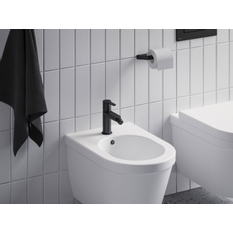 Bidetová stojánková baterie Ravak Puri PU 055.20BL 151 mm s výpustí ClickClack, černá