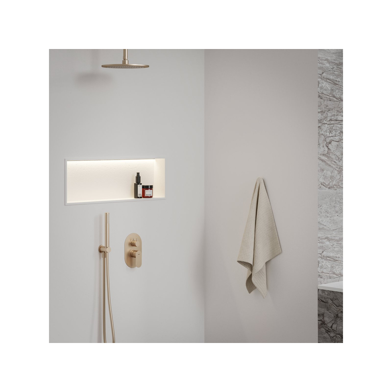 Podomítková baterie Ravak Eleganta EL 065.60RGB.O2.RB07E 2-cestná bez tělesa, Rose Gold Brushed