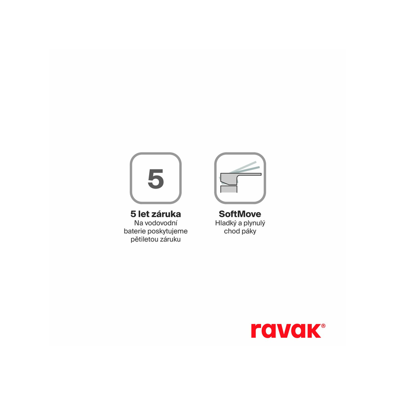 Podomítková baterie Ravak Eleganta EL 068.10WV.O3.RB07F 3-cestná bez tělesa, White Velvet