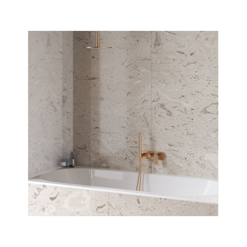 Podomítková baterie Ravak Eleganta EL 068.60RGB.O3.RB07D.+S 3-cestná bez tělesa, se sprchovým setem, Rose Gold Brushed