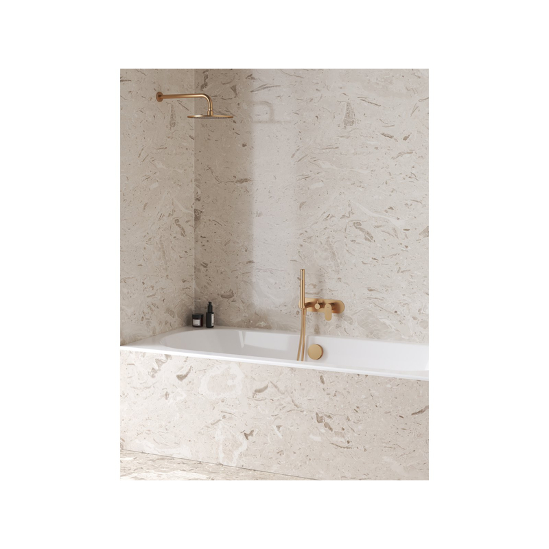Podomítková baterie Ravak Eleganta EL 068.60RGB.O3.RB07D.+S 3-cestná bez tělesa, se sprchovým setem, Rose Gold Brushed