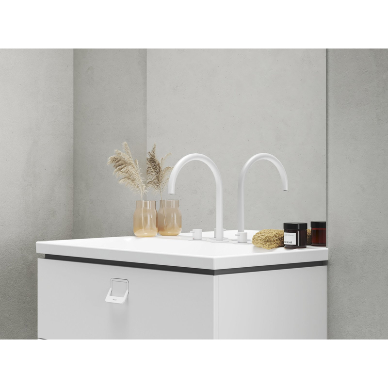 Umyvadlová stojánková tříotvorová baterie Ravak Espirit ES 018.10WV 270 mm bez výpusti, White Velvet