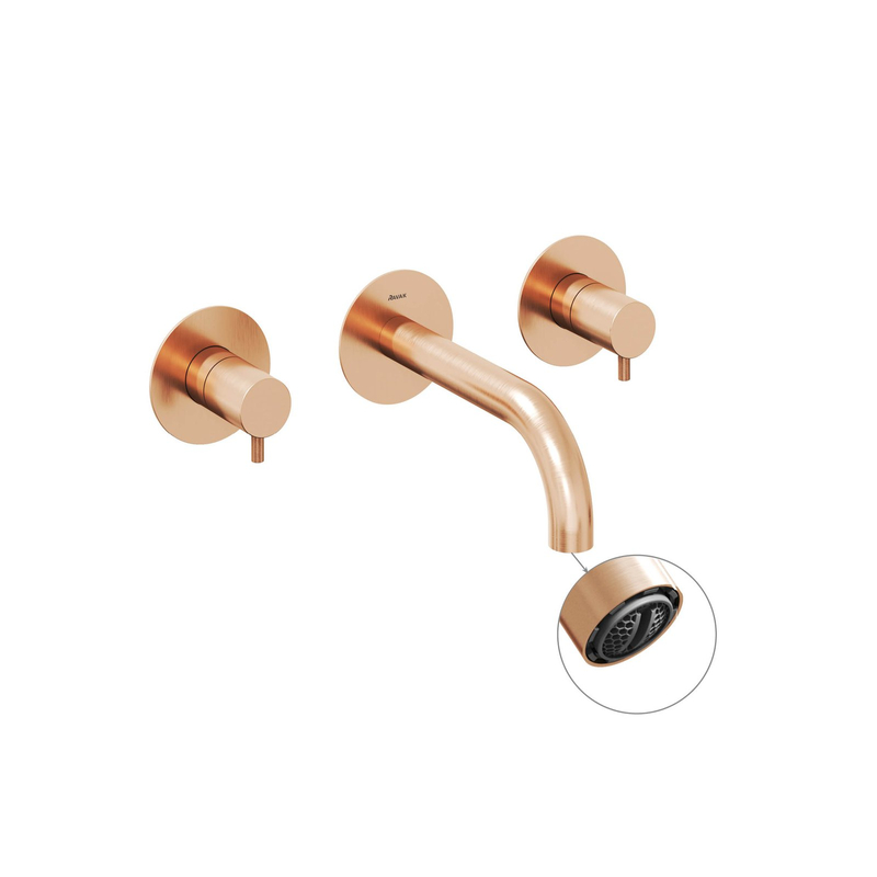 Umyvadlová podomítková baterie Ravak EspiritES 019.60RGB.O1 s tělesem, Rose Gold Brushed