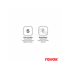 Vanová podomítková baterie Ravak Espirit ES 021.10WV.O1 s tělesem, White Velvet