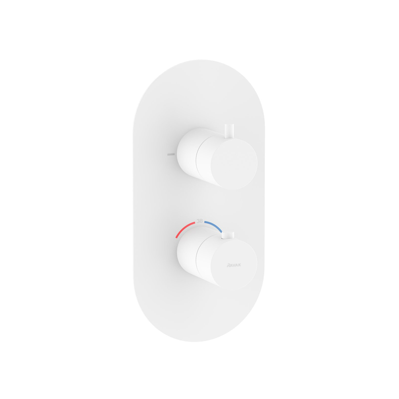 Termostatická podomítková baterie Ravak Espirit ES 063.10WV.O2.RB07C 2-cestná bez tělesa, White Velvet