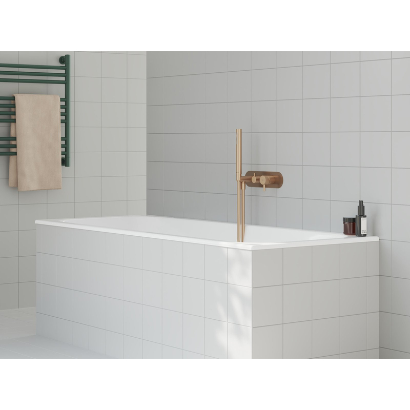 Podomítková baterie Ravak Espirit ES 065.60RGB.O2.RB07D.+S 2-cestná bez tělesa, se sprchovým setem, Rose Gold Brushed