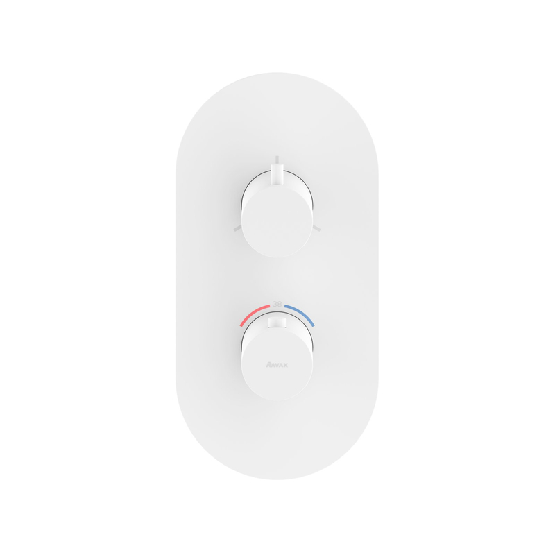Termostatická podomítková baterie Ravak Espirit ES 067.10WV.O3.RB07C 3-cestná bez tělesa, White Velvet