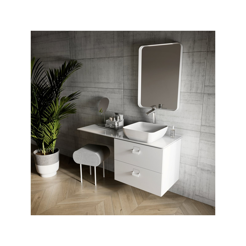 Zrcadlo Ravak Strip 90x70 s osvětlením, bílá