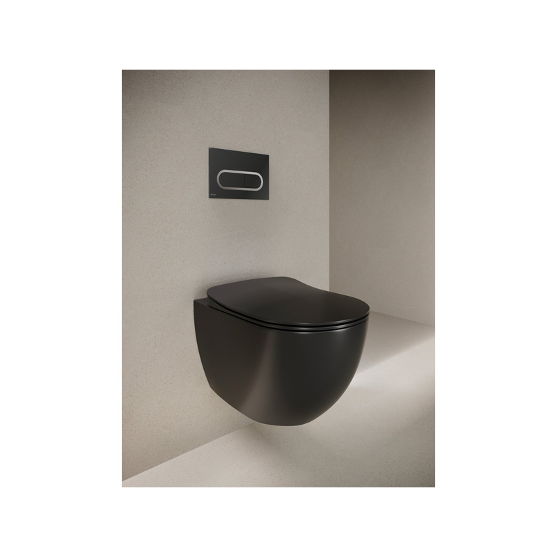 Ovládací WC tlačítko Ravak Chrome, černá