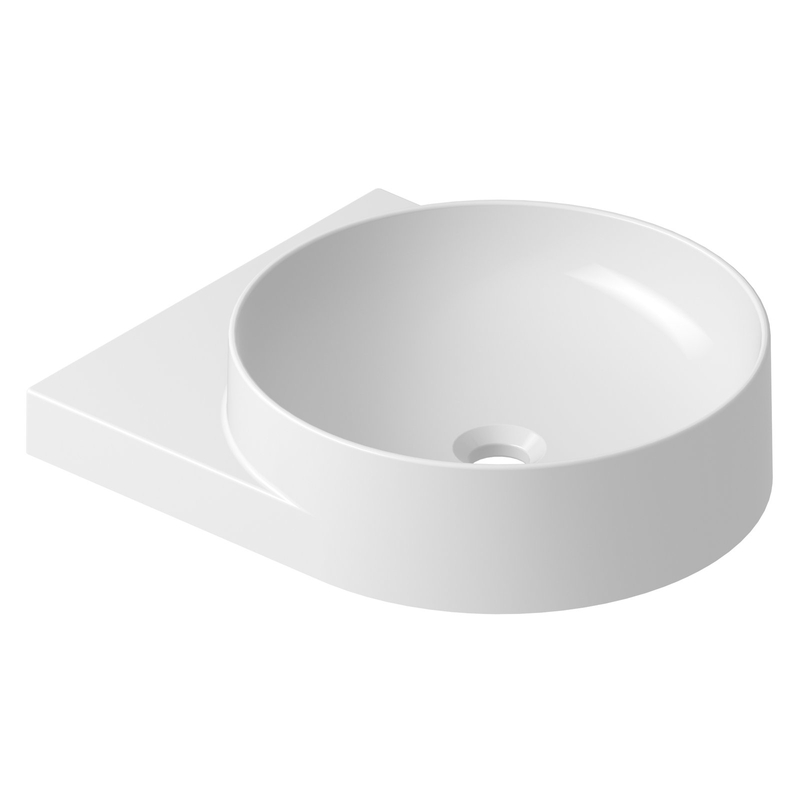 Umyvadlo Ravak Yard 40, bez otvoru pro baterii, bez přepadu, bílá