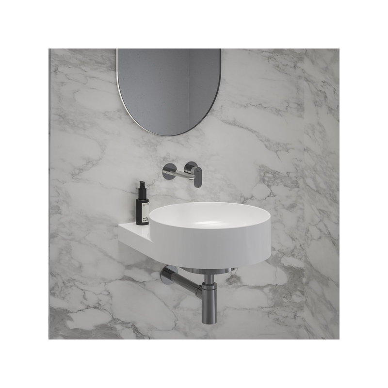 Umyvadlo Ravak Yard 40, bez otvoru pro baterii, bez přepadu, bílá