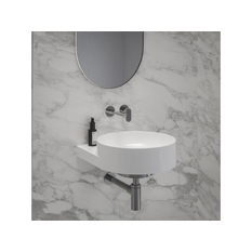 Umyvadlo Ravak Yard 40, bez otvoru pro baterii, bez přepadu, bílá